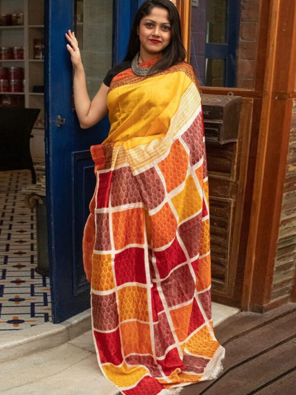 Block Print Saree