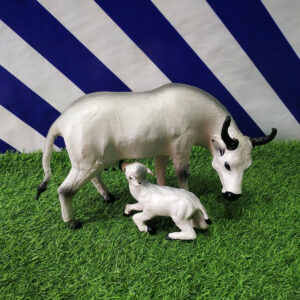 Leather Made Mother Cow and Calf